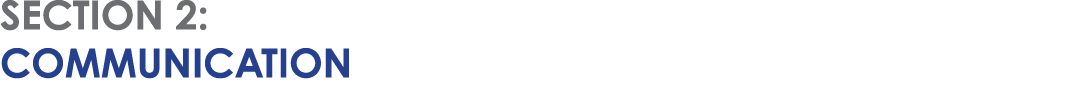 SECTION 2: COMMUNICATION